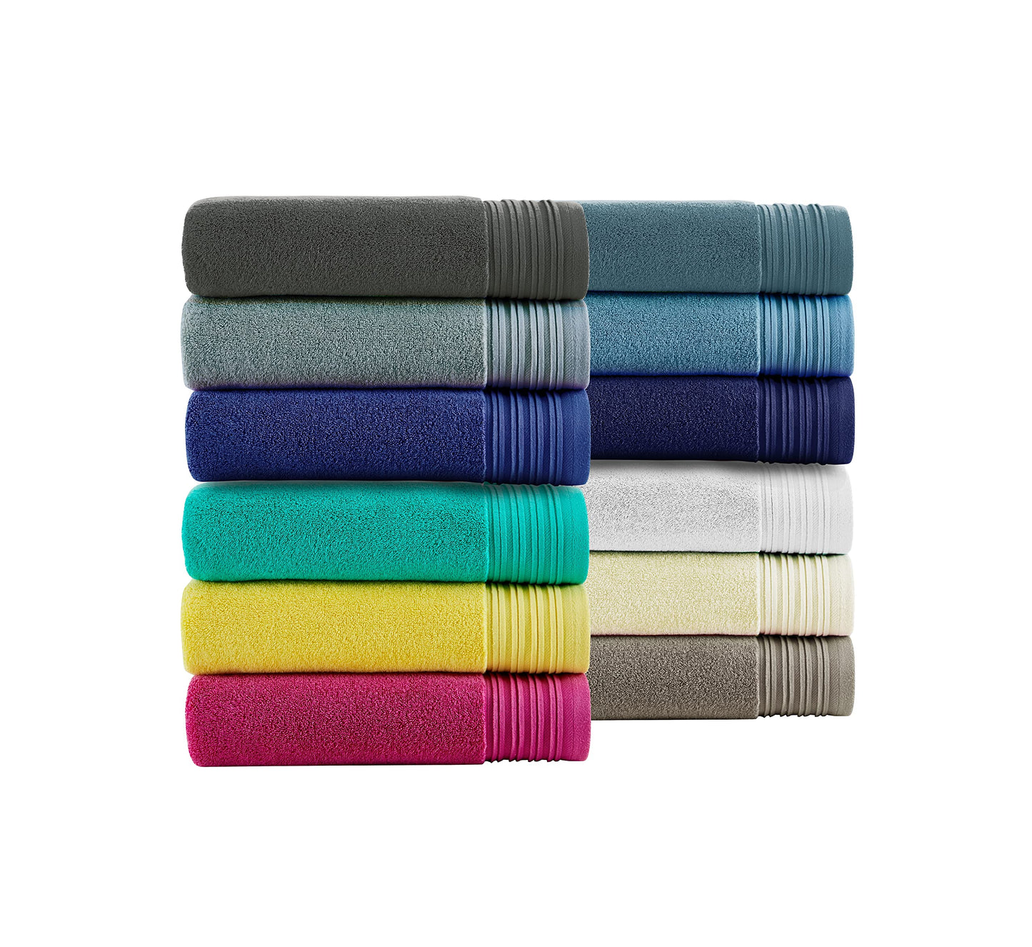 Kate Spade New York Scallop Pleat 580 GSM Terry 1 Piece Wash Cloth, 13 x 13 Inches, 100% Cotton (Storm Cloud)