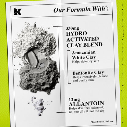 Kiehl's Rare Earth Pore Minimizer Face Mask, with Bentonite and Amazonian White Clay and Allantoin, Oil Absorbing Facemask for Normal to Oily Skin - 4.2 fl oz