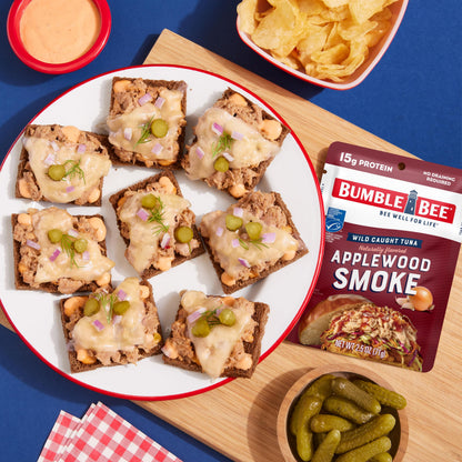 Bumble Bee Applewood Smoke Seasoned Tuna, 2.5 oz Pouch - Ready to Eat - Wild Caught Tuna Packet - 15g Protein per Serving - Gluten Free