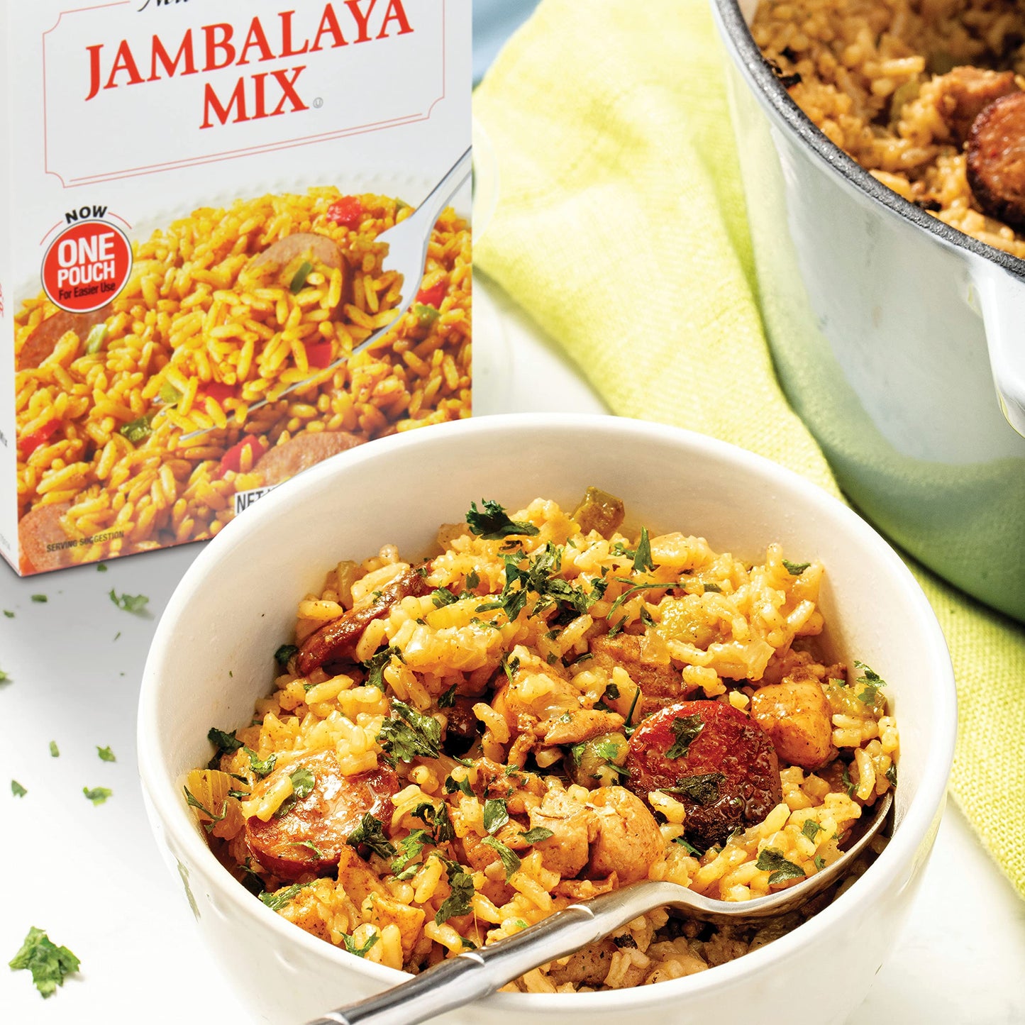 Zatarain's Jambalaya Mix, 40 oz - One 40 Ounce Box of Jambalaya Rice Mix, Perfect as a Stand-Alone Side or Signature Cajun Dish with Sausage, Chicken or Seafood