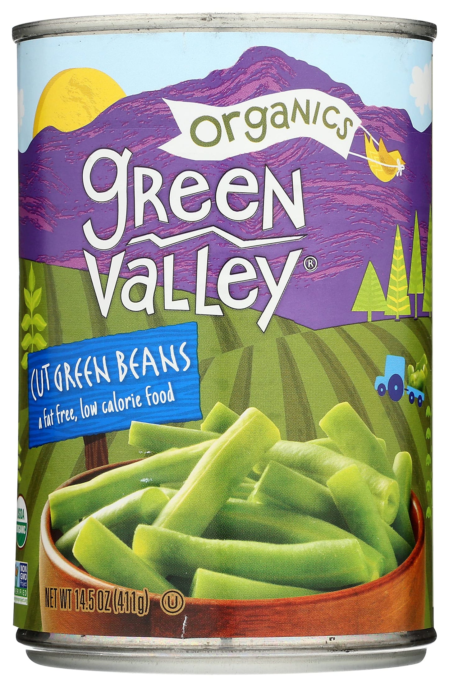 GREEN VALLEY Organic Cut Green Beans, 14.5 OZ
