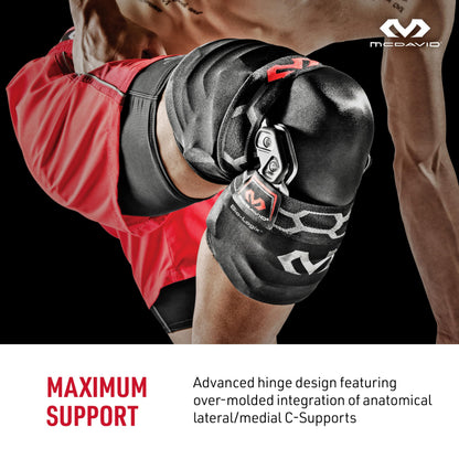 McDavid Knee Brace, Heavy Duty Hinged Knee Braces for Knee Pain, Instabilities, Ligament, ACL, MCL, PCL, Meniscus Injury, Pain Relief, Recovery, Preventive Hyperextension, Left or Right Side