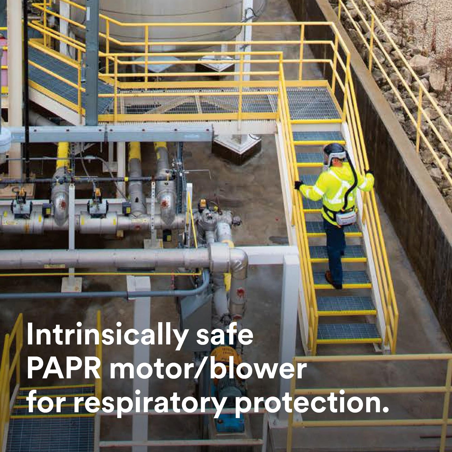 3M PAPR Respirator, Versaflo Powered Air Purifying Respirator Heavy Industry Kit, TR-800-HIK, Intrinsically Safe, NIOSH, Ready to Use All-in-One Respiratory Protection for Particulate, Gas and Vapor