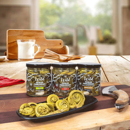 Wild Pickled Fiddleheads (Hot | 250ml - 8oz) | Local | West Coast Wild Foods