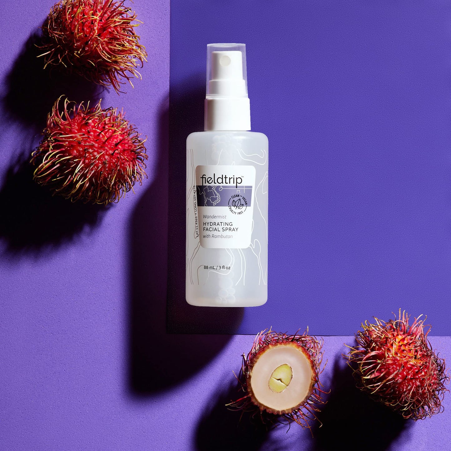 Fieldtrip Wandermist Hydrating Facial Spray with Rambutan, 3 fl oz