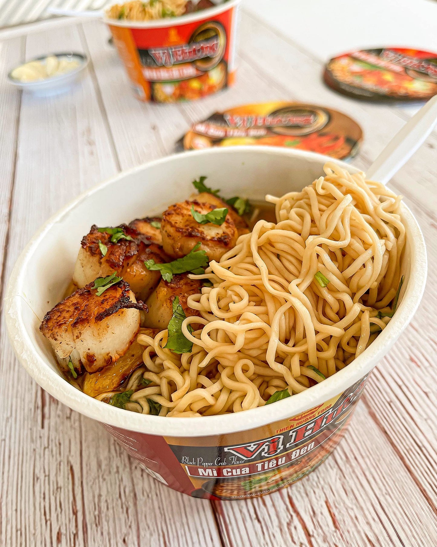 Vi Huong Instant Pho Noodles - 12-Pack, 2.47 Ounce Bowls, Chicken And Beef Variety - Authentic Pho Soup Recipe, Ready In 4 Minutes - Non GMO, Gluten Free- Quick Meals On The Go (Black Pepper Crab)
