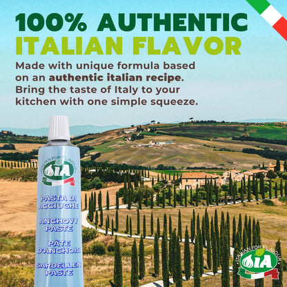 IA Anchovy Paste Ready to Use in a 2.12oz (60g) Tube, Ideal for Salads, Eggs or Sandwiches, Gluten-Free, Recyclable and Anti-Waste Packaging