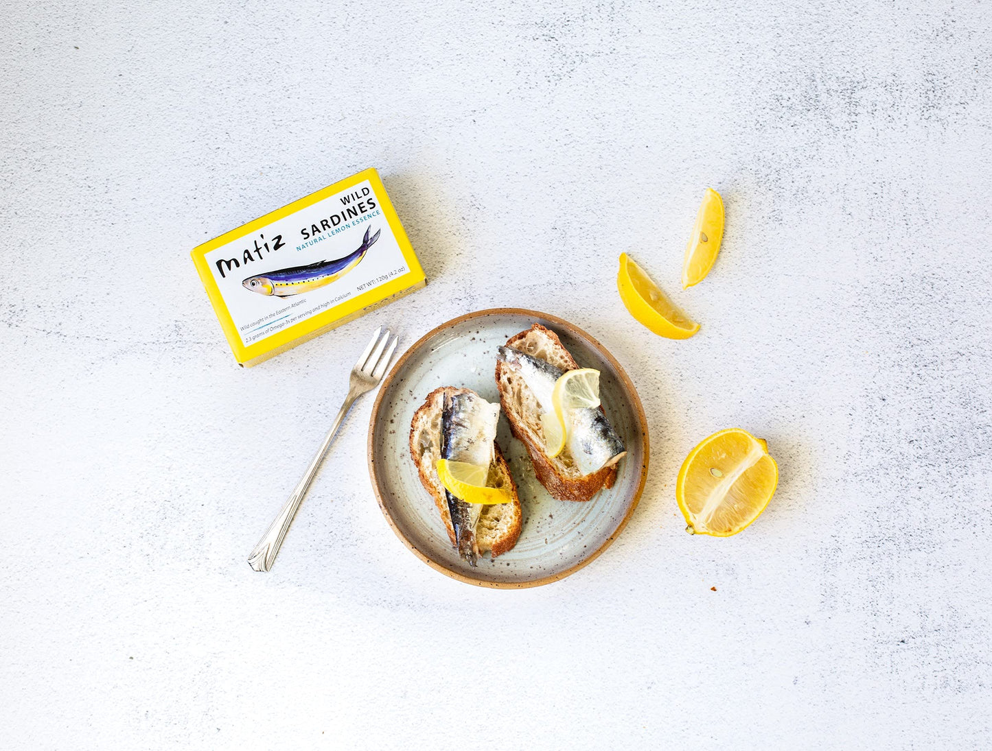 Matiz España Wild Caught Sardines with Natural Lemon Essence (4.2 oz.) Keto and Paleo Friendly (4.2 Ounce (Pack of 5))