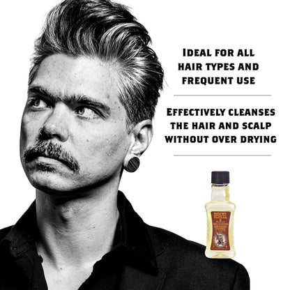 Reuzel Daily Shampoo - Cleanses Hair And Scalp - Ideal For All Hair Types And Frequent Use - Balanced For Excellent Degreasing And Cleansing Without Over Drying - With T4 Tonic Blend