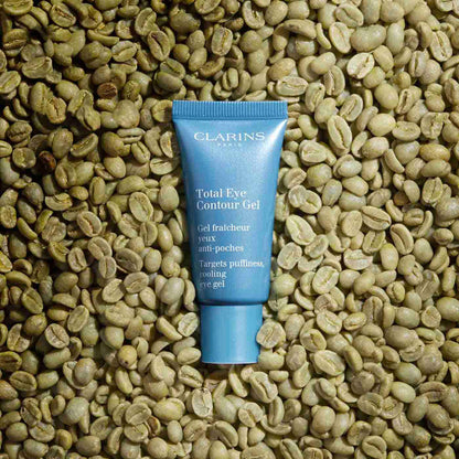 Clarins Total Eye Contour Gel | Cooling Eye Gel | Visibly Reduces Dark Circles and Puffiness | Refreshes, Hydrates and Soothes | Blend Of Natural Ingredients | All Skin Types | 0.6 Ounces