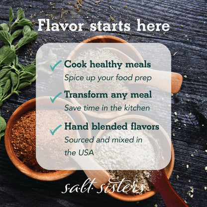 s.a.l.t. sisters All Purpose Brine | All-Natural, Gluten Free, Non-GMO | Flavor Up to 18 lb of Turkey, Chicken, or Pork | Resealable Pouch, Roasting Bag Sold Separately | 10 oz.