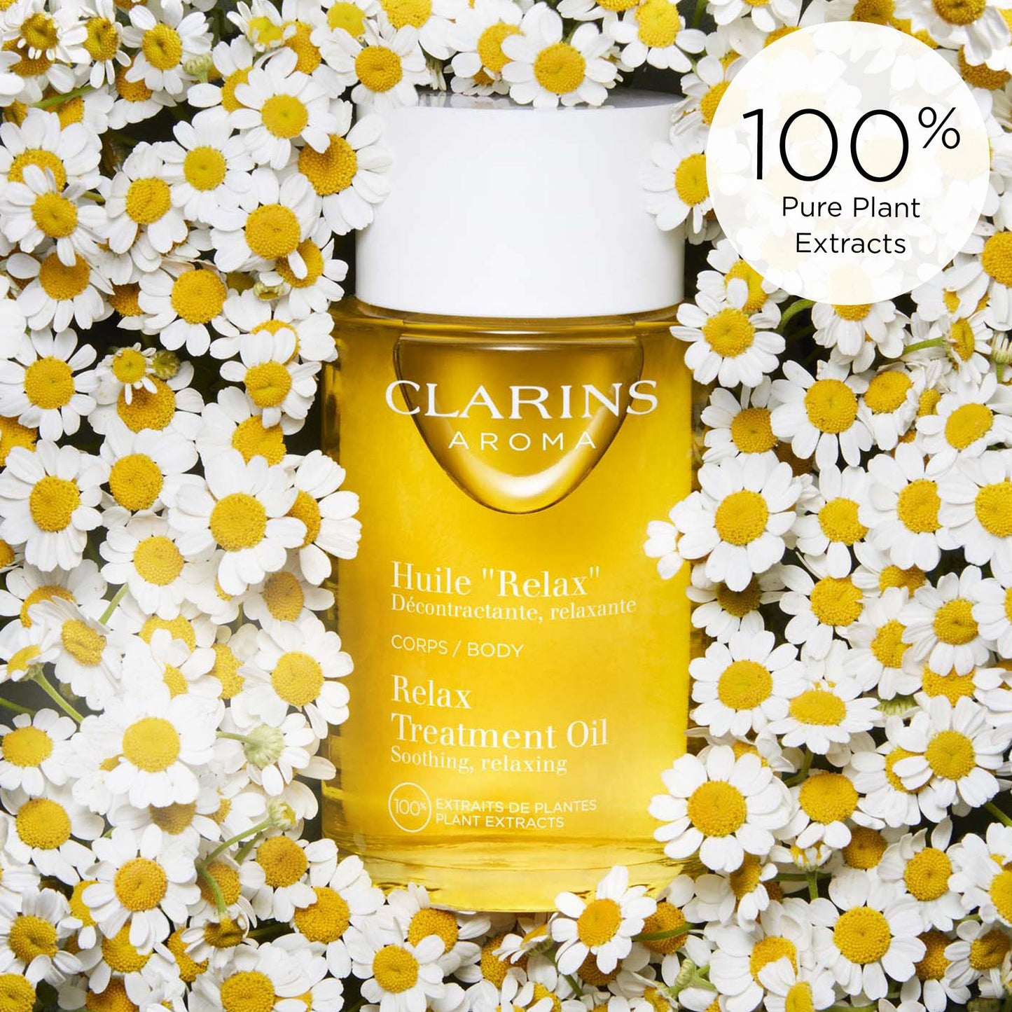 Clarins Relax Body Treatment Oil | Relaxes, Moisturizes and Soothes Aching Muscles | Relieves Stress and Fatigue | Nourished & Comfortable Skin After The First Use* | Natural 100% Plant Extracts