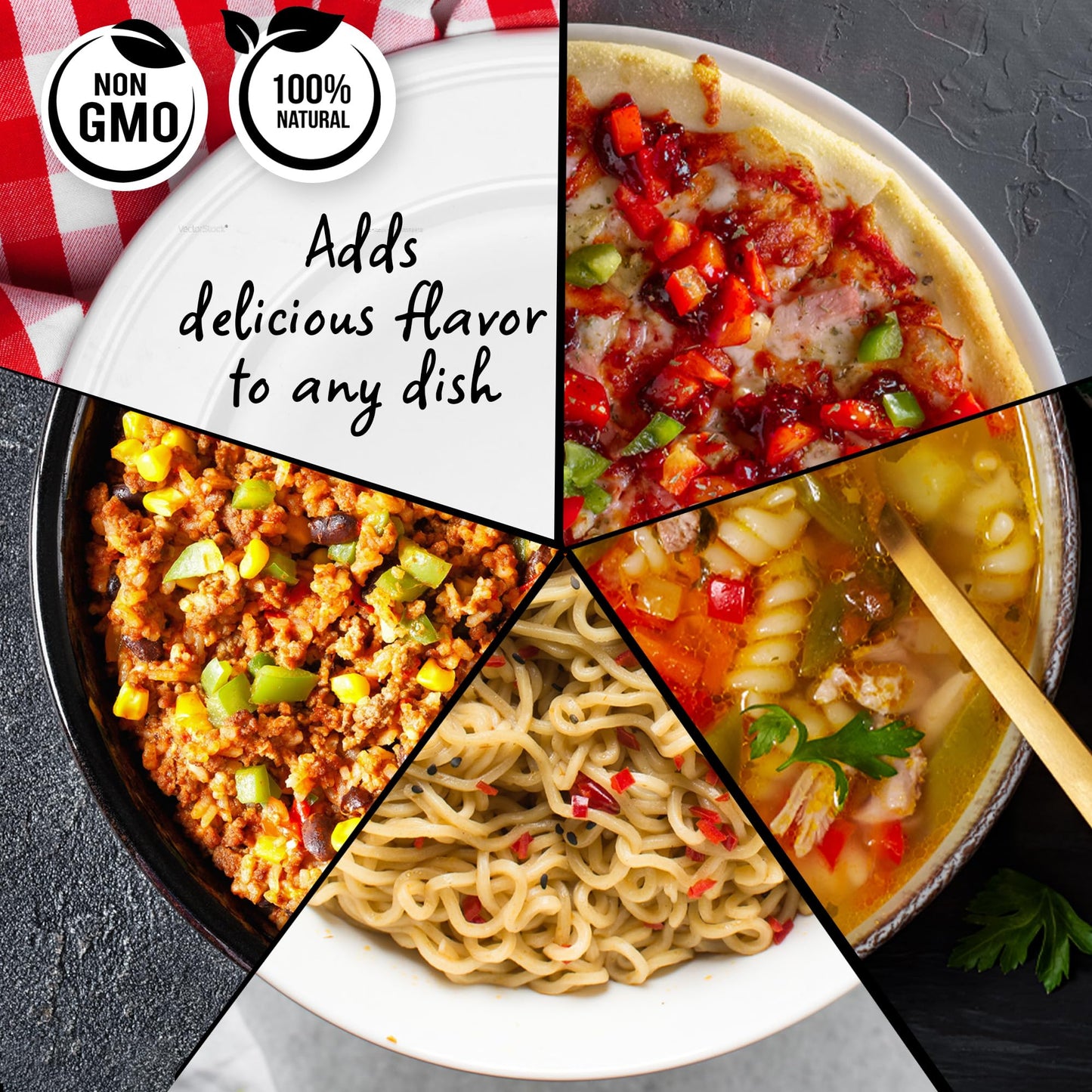 Gourmanity Dried Red Bell Peppers, Flavorful Diced Peppers, Fresh and Appetizing, Perfect for Ramen Bae Ramen Toppings Soups Stir-Frys and Stews, All Natural, Resealable 4oz Bag.
