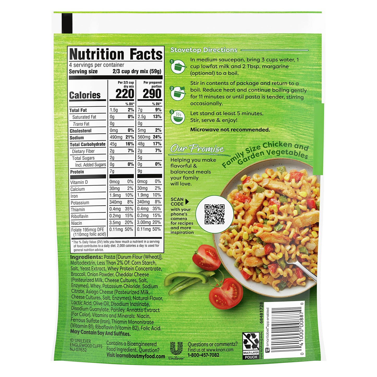 Knorr Pasta Sides 7 count For a Tasty Pasta Side Dish Cheddar Broccoli Family Pack No Artificial Flavors or Preservatives 8.6 oz
