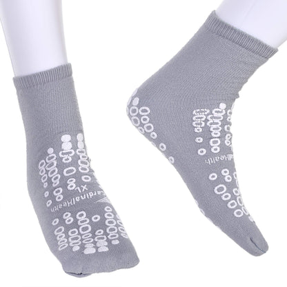 Cardinal Health™ Terry in Double Tread Patient Safety Slippers, Gray, X-Large, Case of 48 Pairs