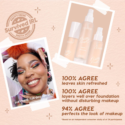 ColourPop Pretty Fresh Hydrating Setting Mist - Vegan Micro-Fine Makeup Finishing Spray with Hyaluronic Acid and Coconut Water for Dewy, Long-Lasting Wear - Lock It In (3.4 Fl Oz)