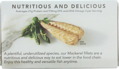 Wild Planet, Mackerel Wild Fillets Olive Oil, 4.4 Ounce