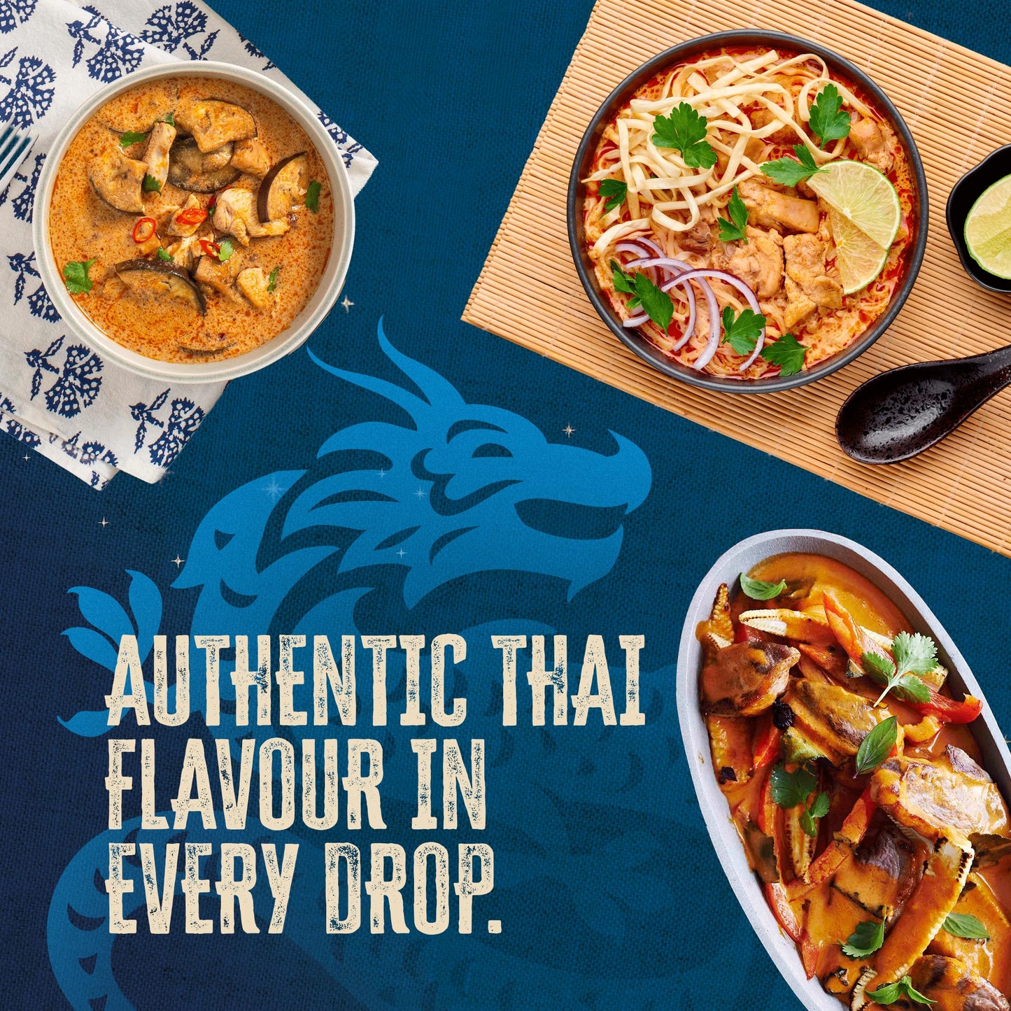 Blue Dragon Pad Thai 3 Step Cooking Sauce & Rice Noodle Kit - 7.7oz (Pack of 6) - Pre-Portioned Sachets of Dried Rice Noodles, Pad Thai Sauce, & Aromatic Herbs & Spices - Vegan, Non-GMO & Gluten-free
