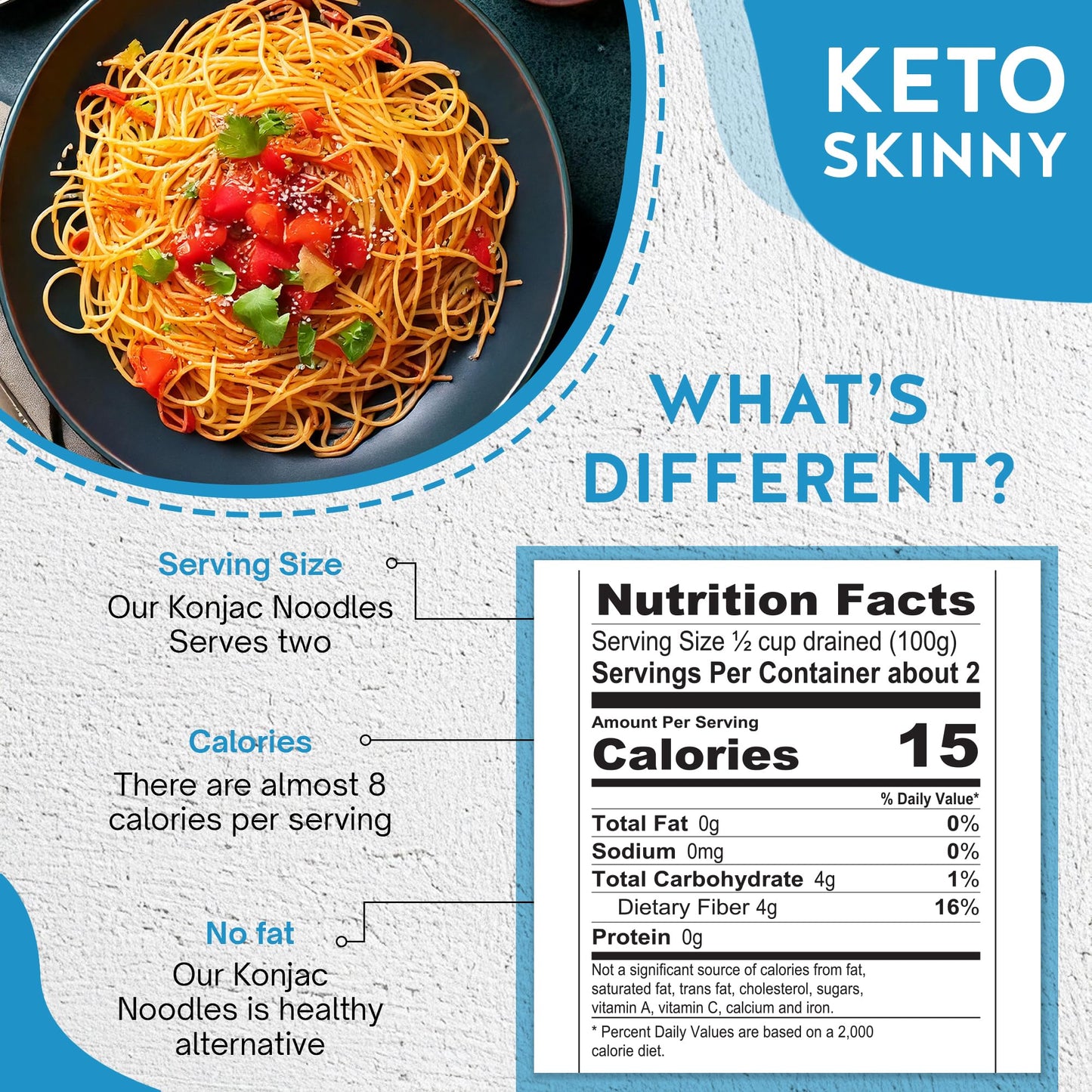 Nashi Shirataki Konjac Spaghetti (8x190g) – Glucomannan Premium Recipe, Keto-Friendly | Low-Calorie, Zero-Carb, Vegan & Gluten-Free, Odour-Free, High Fiber | Ready-to-Eat Food