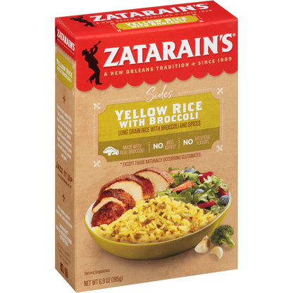 Zatarain's Yellow Rice with Broccoli Rice Side, 6.9 oz (Pack of 8)