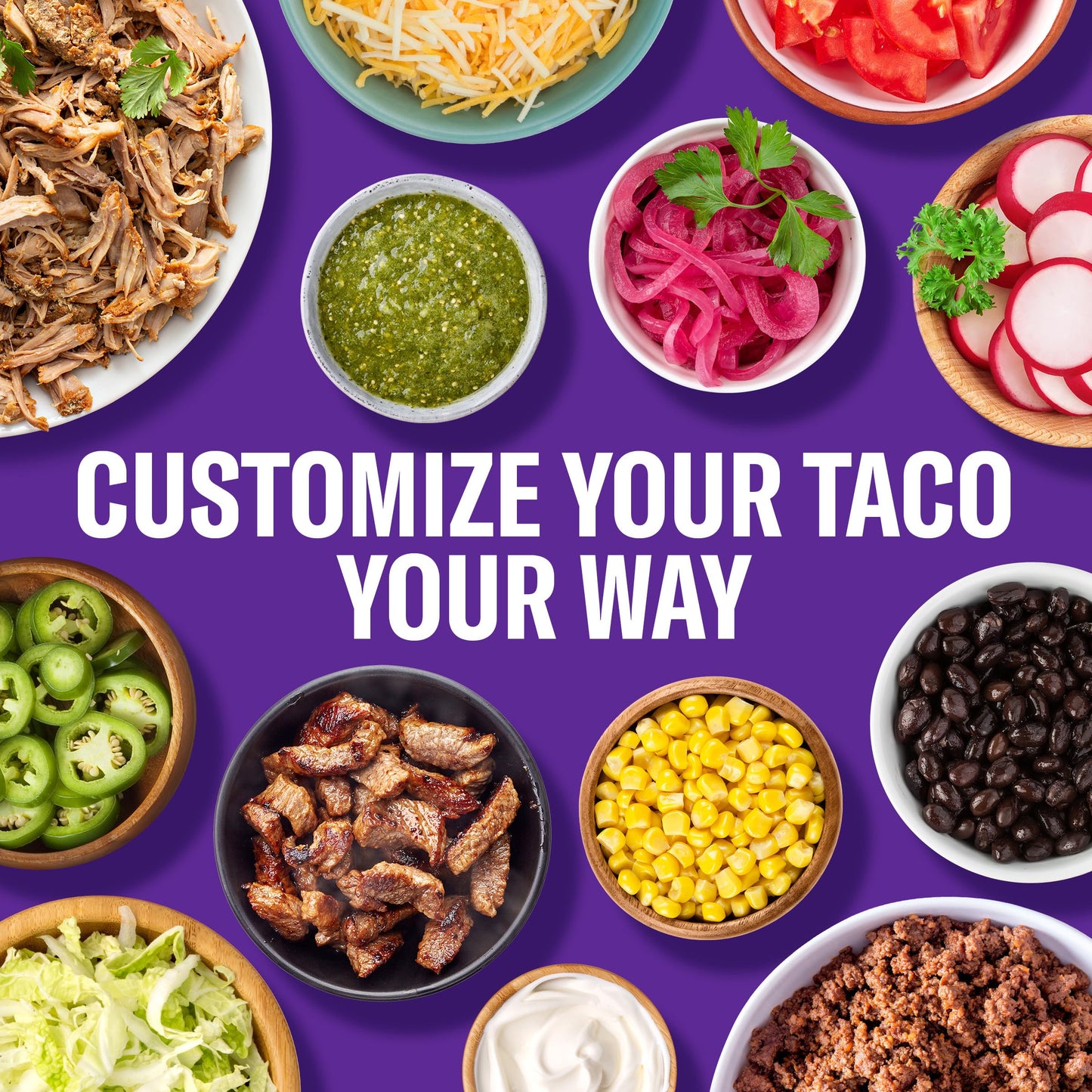Taco Bell Crunchy & Soft Taco Cravings Kit with 6 Soft Tortillas, 6 Crunchy Taco Shells, Taco Bell Mild Sauce & Seasoning, 12.9 oz Box