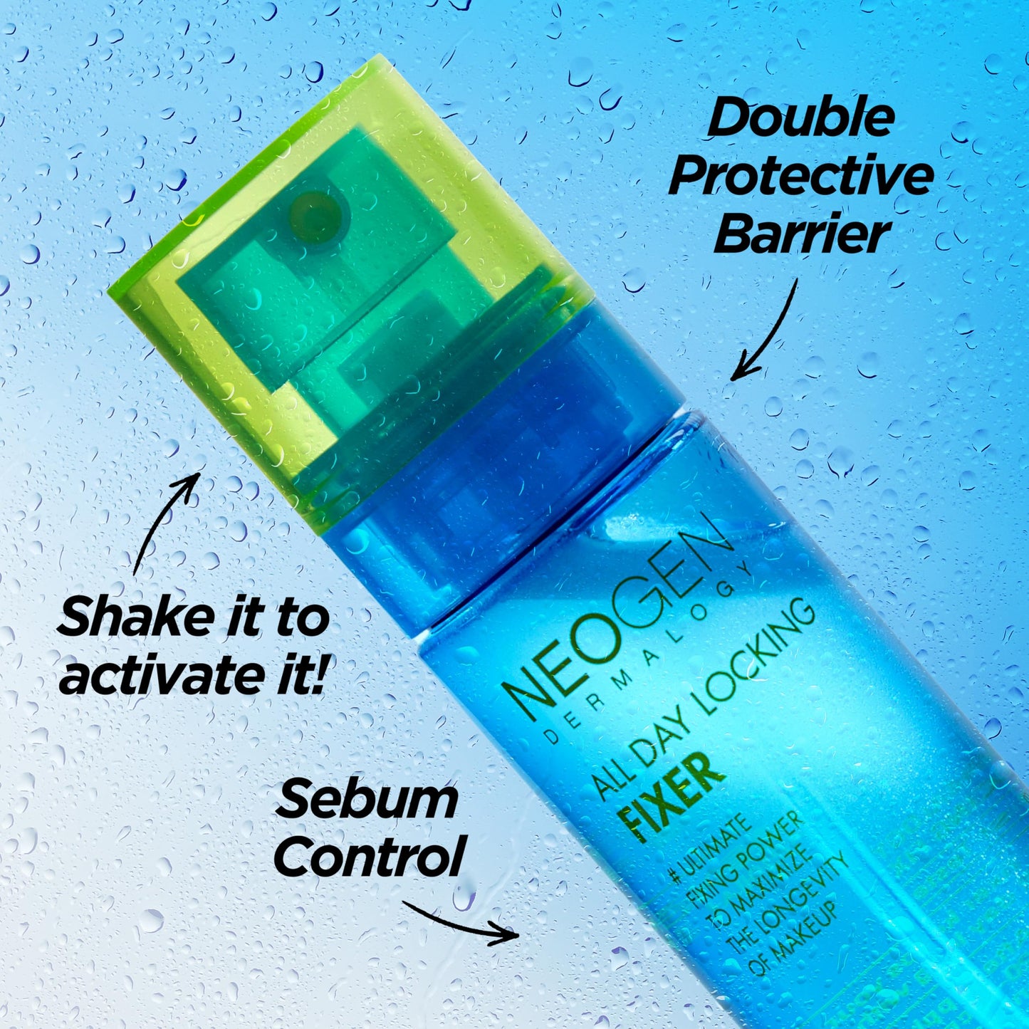 NEOGEN All-Day Makeup Setting Spray, Hydrating & Weightless Sebum Control, Long-Lasting Non-Greasy Finishing Fixer, 2.7 fl oz (80 ml)