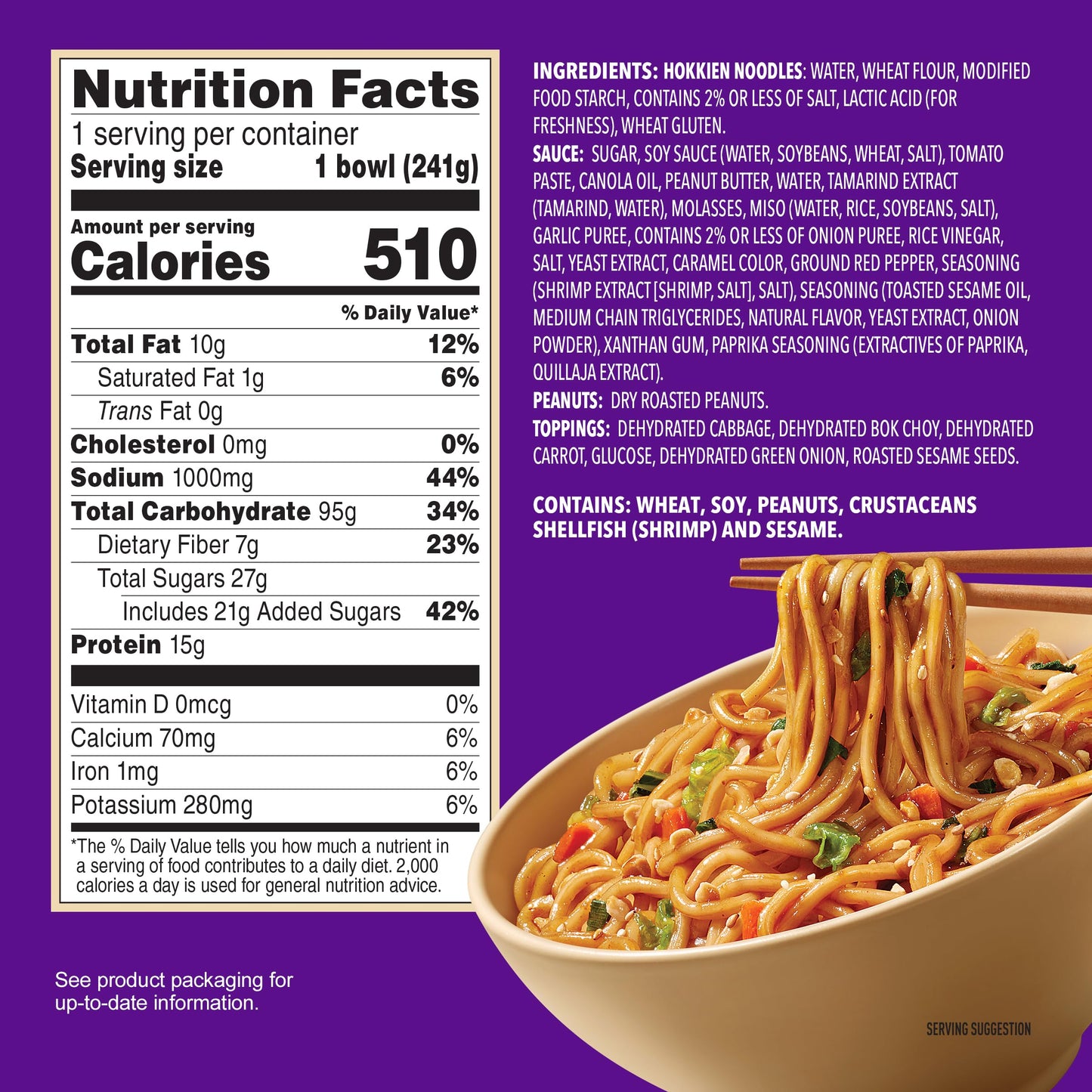 Annie Chun's Pad Thai Noodle Bowl, 8.52 oz (Pack of 1)