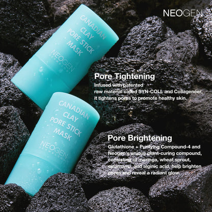 DERMALOGY by NEOGENLAB Canadian Clay Pore Stick Mask, 28g (0.99 oz) – Minimizes Pores, Removes Blackheads & Excess Sebum, Glacial Mud & Colloidal Clay, Korean Skincare