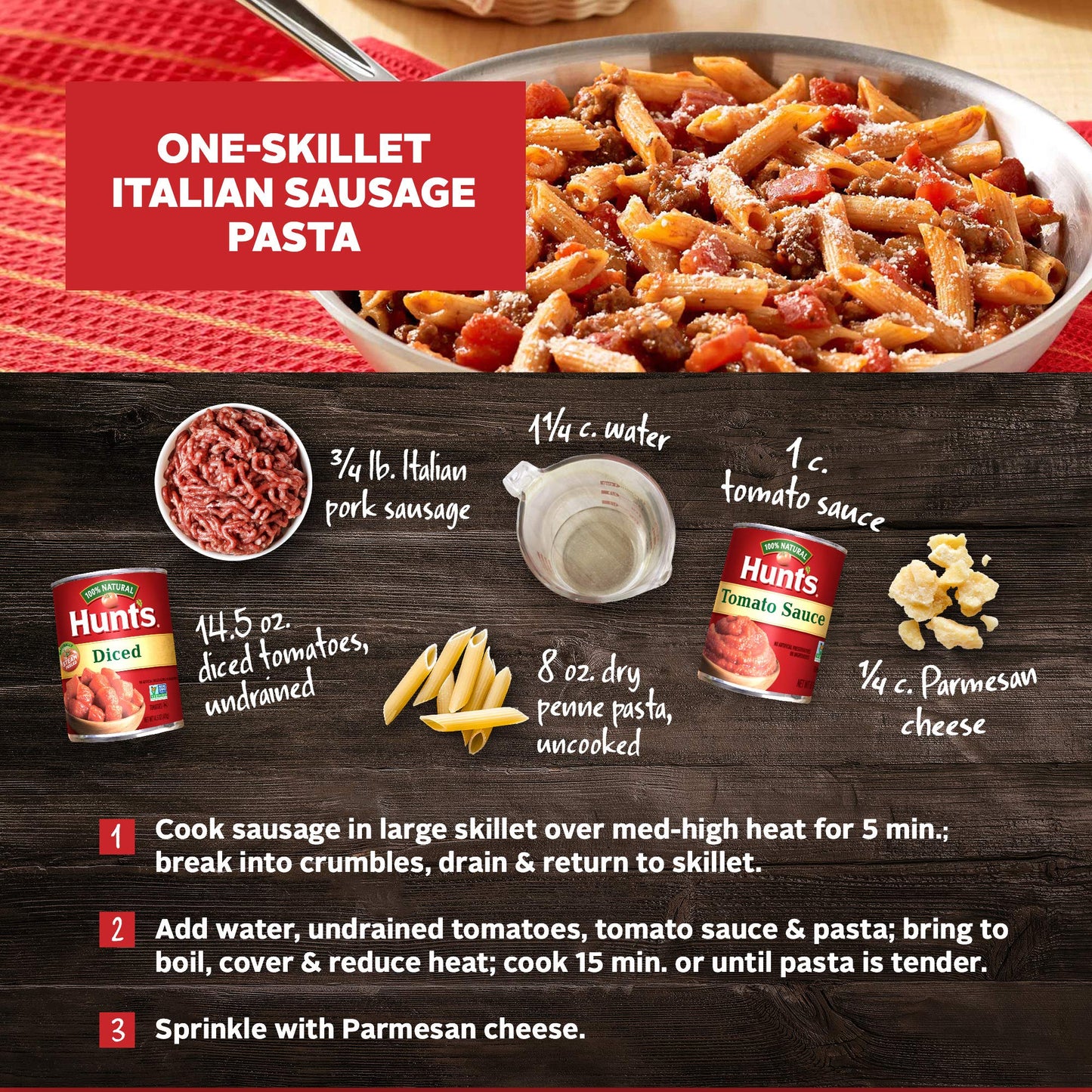 Hunt’s No Salt Added Diced Tomatoes with Basil, Garlic and Oregano, Perfect for Chili & Soups, 14.5 oz. Can (Pack of 12)