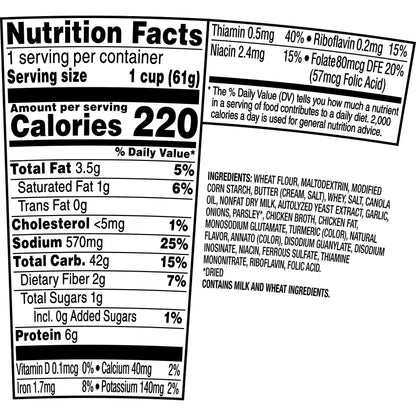 Pasta Roni Cups Mix, Butter & Garlic Pasta, 2.15 Oz (Pack of 12)