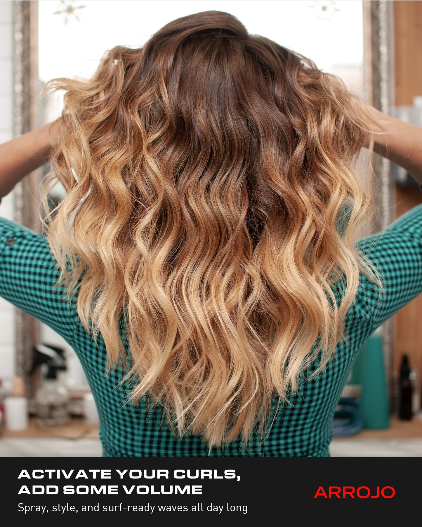 Arrojo Wave Mist Sea Salt Spray – Sulfate & Paraben-Free Sea Salt Hair Texture Spray – Adds Beach Waves, Volume, & Light Hold for All Hair Types, 8.3 fl. oz.