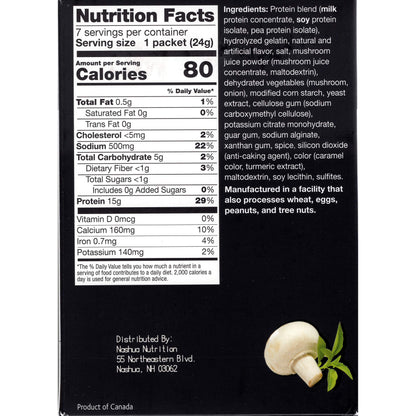 Proti-Thin Keto Cream of Mushroom Soup – High Protein (15g), Low Carb, Low Calorie, Gluten-Free, Instant Healthy Diet Soup Mix,1 Pack of 7 Servings
