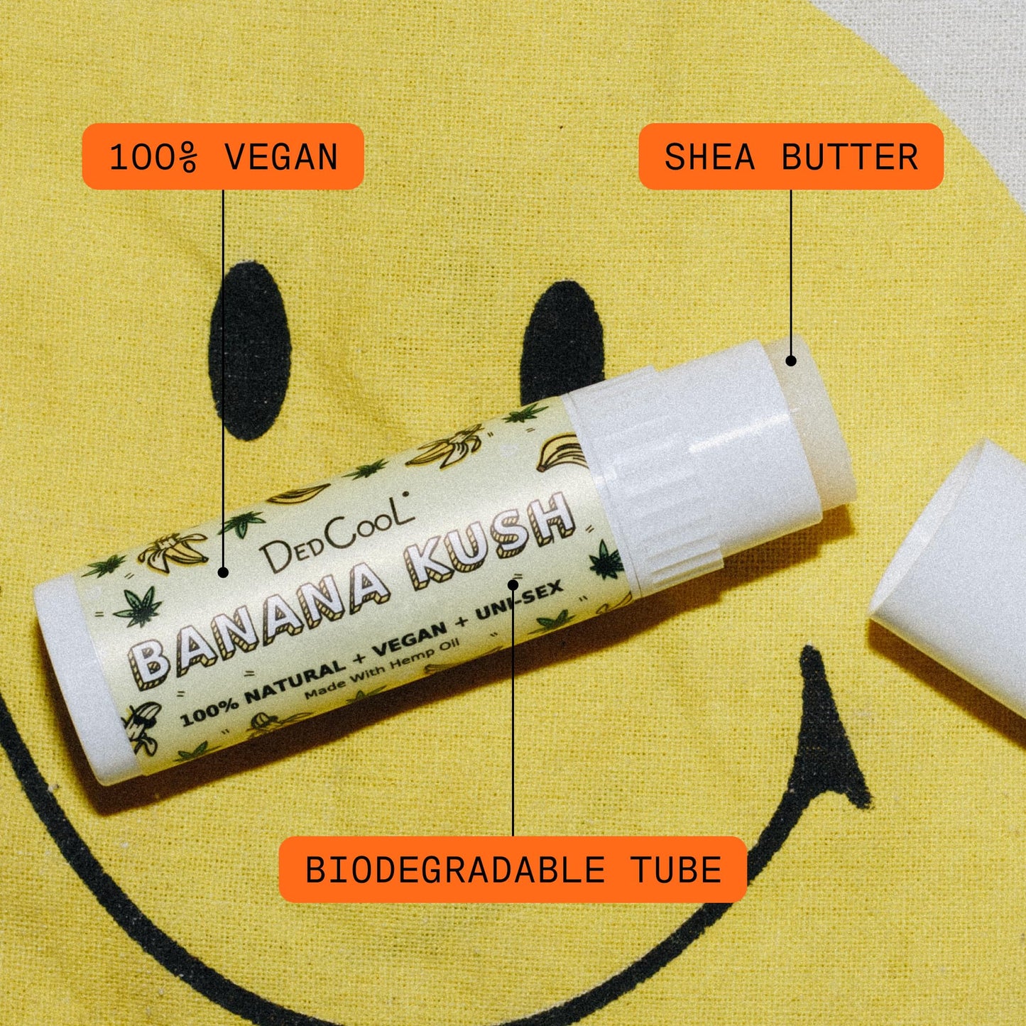 DedCool Lip Balm Stick | Watermelon | Jumbo | Coconut Oil Lip Balm | Long-Lasting Moisture for Dry, Chapped Lips | Vegan, Clean, Non-Toxic