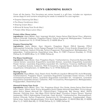 Mario Badescu Men Grooming Basics 5 Piece-kit, Skin Care Gift Set for Men, with Pre Shave Conditioner, Shaving Cream, Almond & Honey Face Scrub, After Shave Lotion, and Enzyme Cleansing Gel
