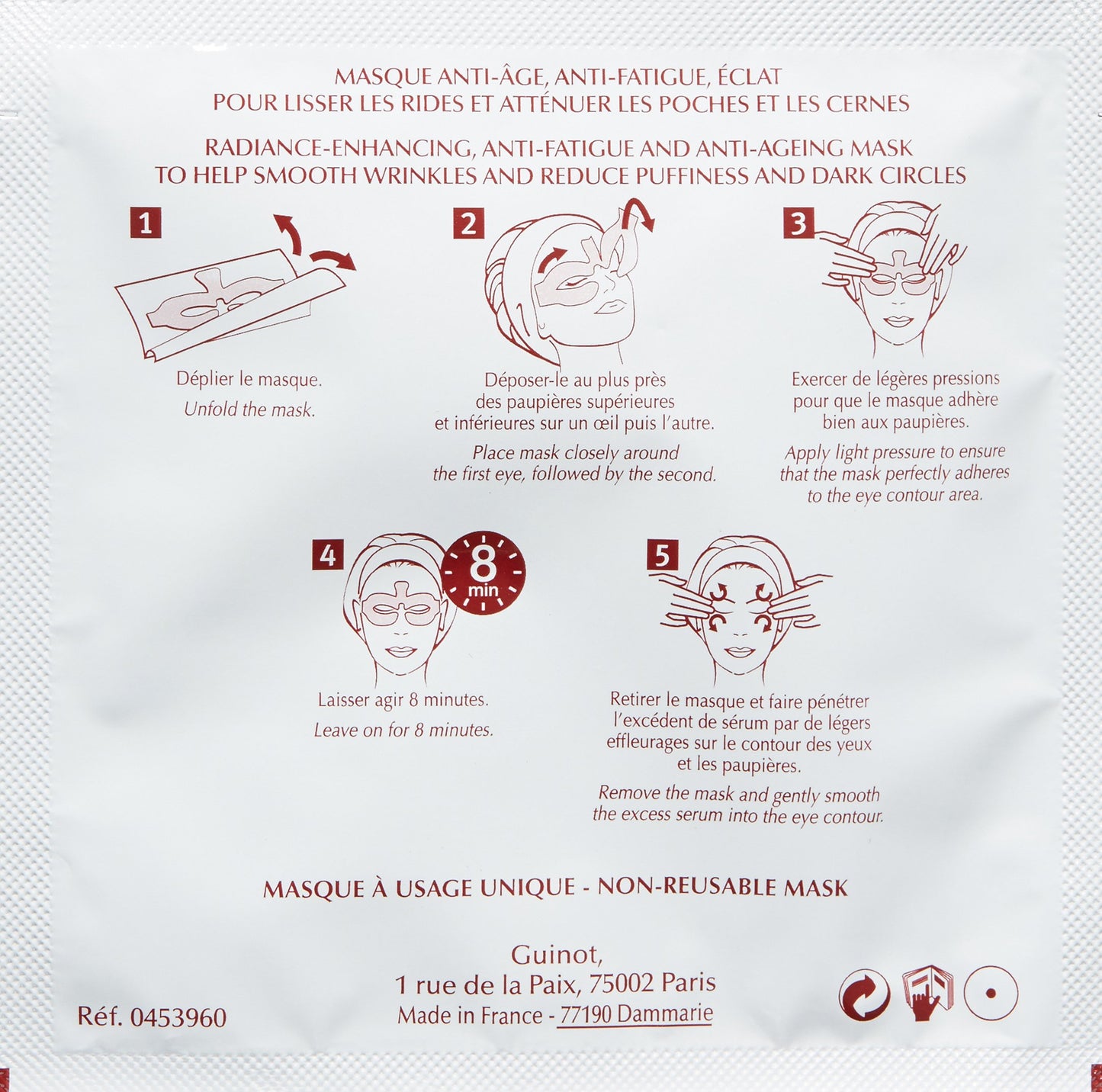 Guinot Age Logic Eye Eye Mask, 4 Count