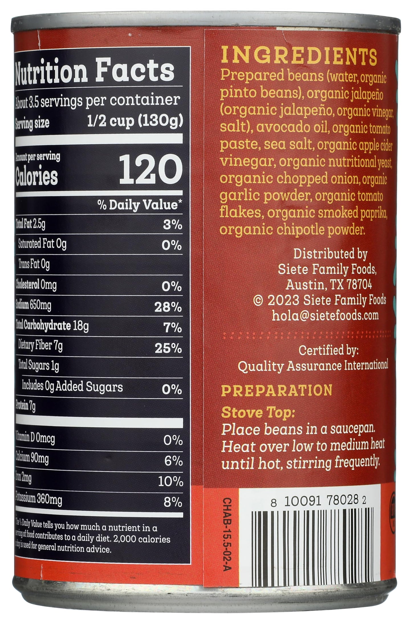 Siete Beans Charro 15.5 OZ