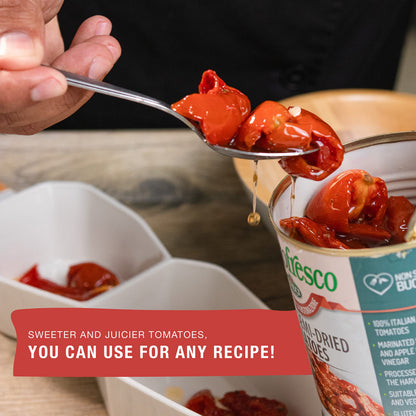 G Greci Semi-Dried Tomatoes in Oil – Authentic Italian Soft Sun-Dried, Oven-Roasted and Preserved in Sunflower Oil, 27.5 oz (780 g), Gourmet Pronto Fresco Line, Product of Italy
