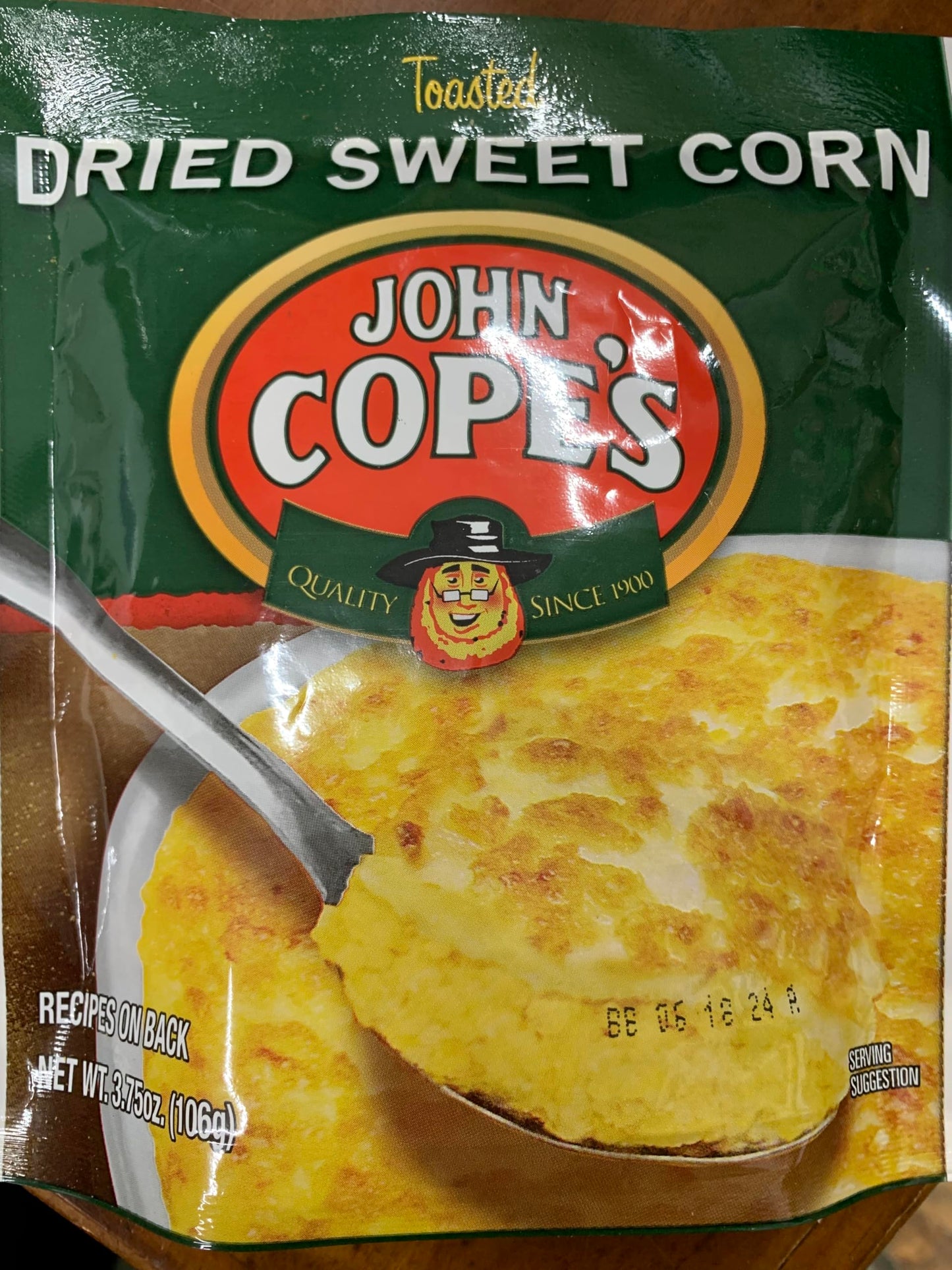 AmishTastes Cope's Toasted, Dried Sweet Corn With Recipes For Traditional Baked Corn Dishes, 3.75 Oz. (Pack of 2)