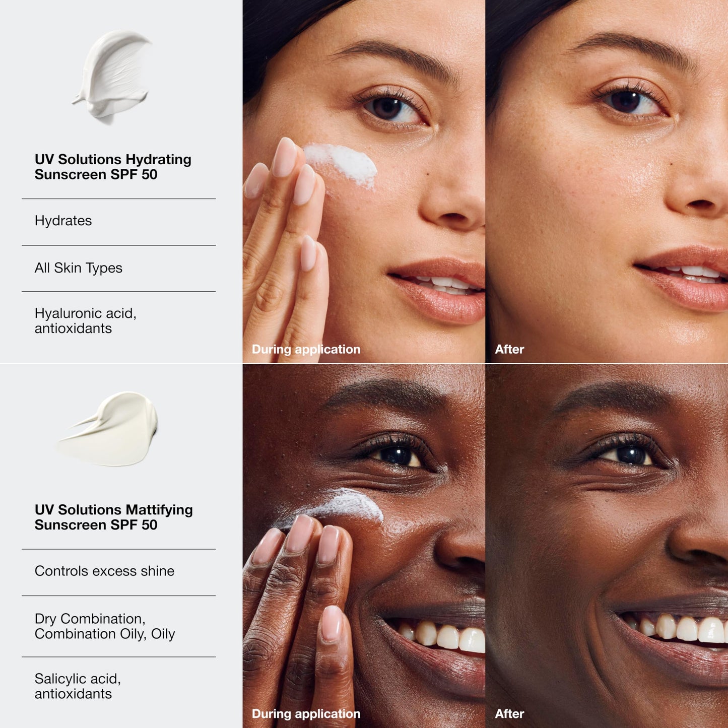 Clinique UV Solutions Sunscreen Broad Spectrum SPF 50 With Antioxidants | In Mattifying & Hydrating Formulas | No White Cast | Safe For Sensitive Skin, 1.3 Fl Oz