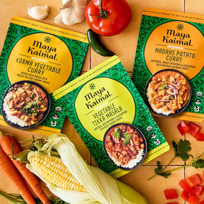 Maya Kaimal Organic Indian Vegetable Curry Variety | Microwaveable, Ready to Eat, Fully Cooked | Vegan | Organic | Kosher