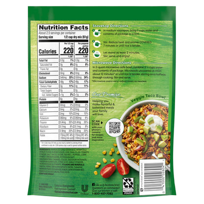 Knorr Rice Sides Taco Rice For a Tasty Rice Side Dish No Artificial Flavors or Preservatives, No Added MSG 5.4 oz
