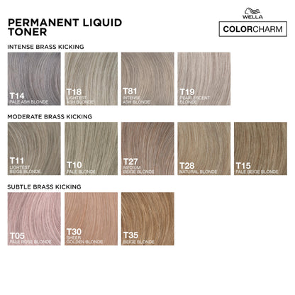 COLORCHARM Permanent Liquid Toners| Neutralize Brass| Free of Parabens| Vegan| T27 Medium Beige Blonde| 1.4 Fl Oz
