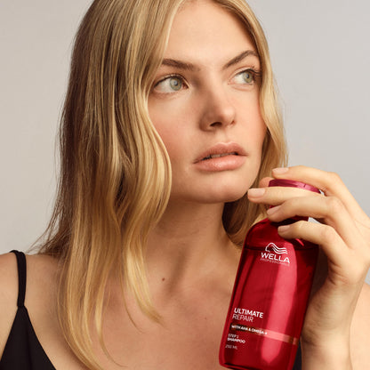 Wella Professionals ULTIMATE REPAIR Shampoo for Damaged Hair | Repairs, Strengthens, & Moisturizes with AHA & Omega-9 | For All Hair Types