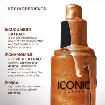 ICONIC LONDON Prep-Set-Glow | Hydrating + Setting + Glowing Spray, 3-in-1 Formula for a Dewy, Radiant Finish