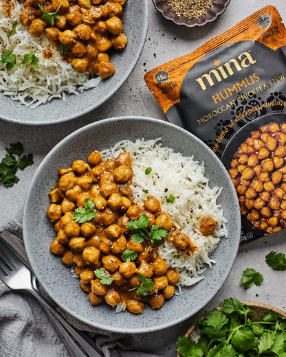 Mina Moroccan Lentils, Chickpeas, White Beans & Harira - Healthy Snacks Variety Pack of 8 (10 oz), Lentils Ready to Eat, Vegan Protein, Gluten-Free Instant Food, Microwave Meals, Non-GMO, Kosher