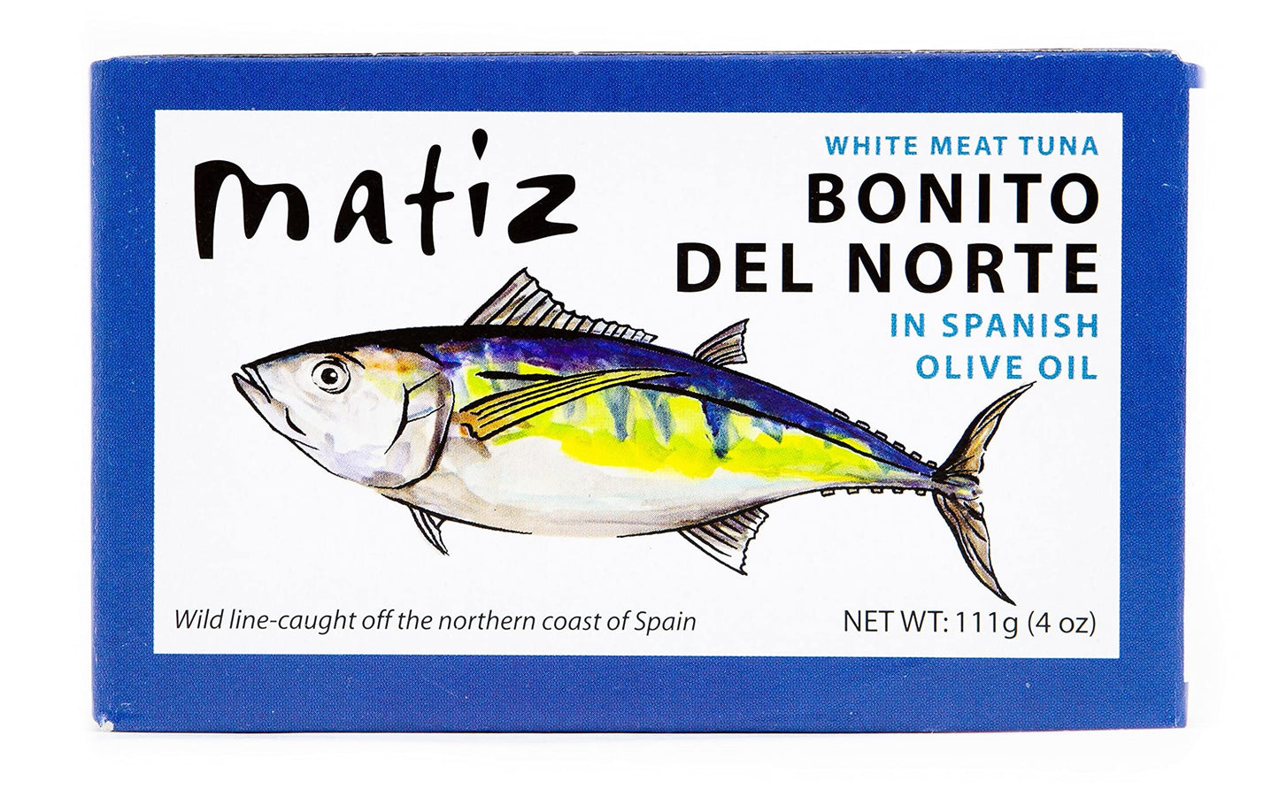 Matiz España Bonito Del Norte, 4 Ounce, White Meat Tuna in Olive Oil (12 Tins)