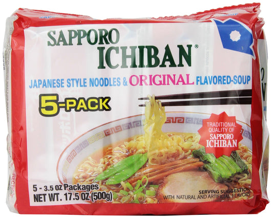 stickerless New Ramen Noodles, Original Soy Sauce Flavor, No.1 Tasting Japanese Instant Noodles (Pack of 6)