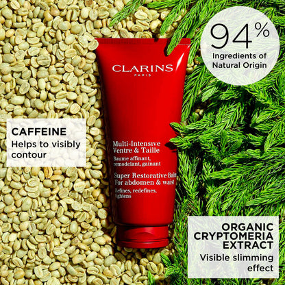 Clarins Super Restorative Abdomen & Waist | Anti-Aging Body Cream For Mature Skin Weakened By Hormonal Changes | Visibly Redefines for Slimming Effect | Firms, Tightens & Tones Skin | 6.8 Ounces