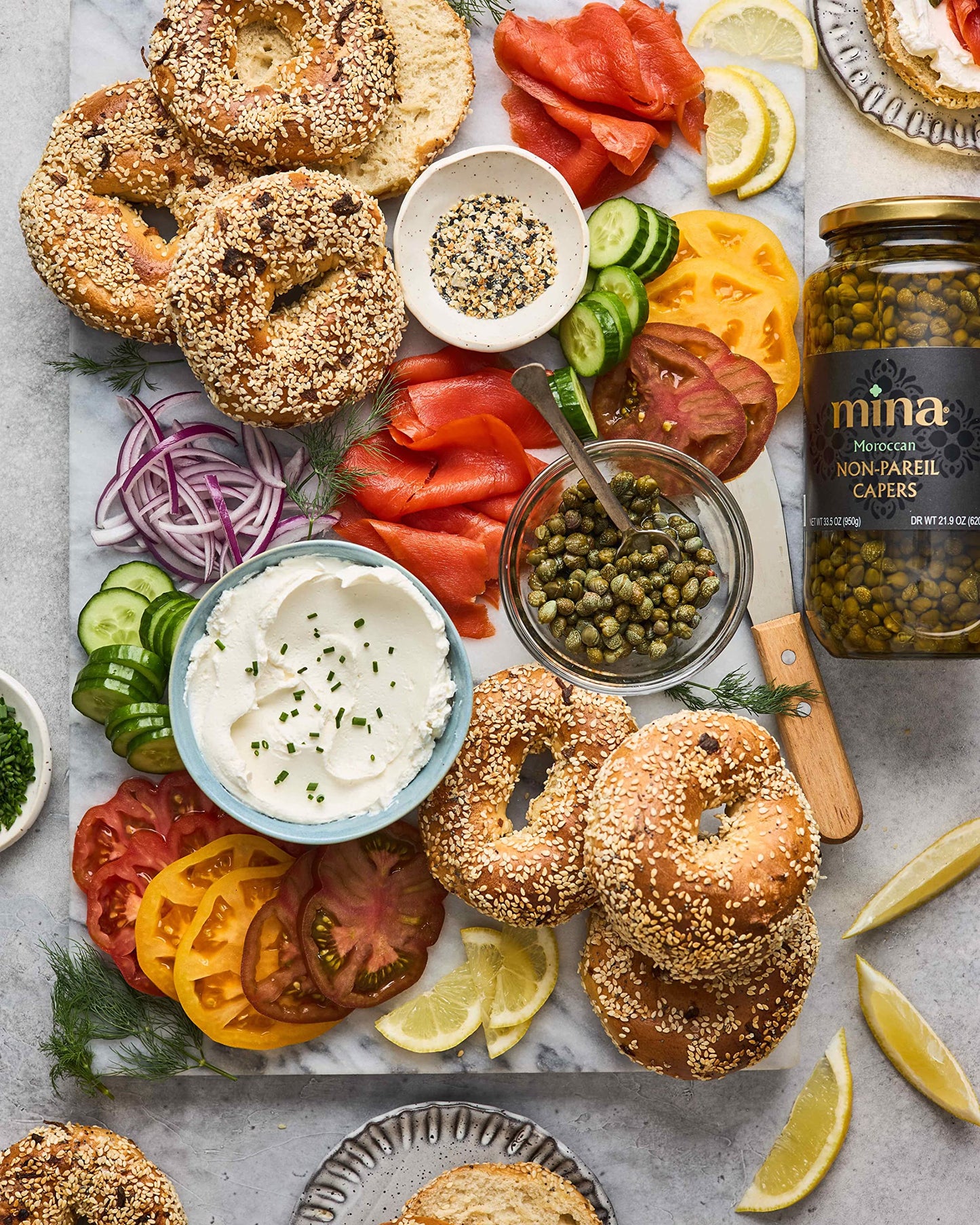 Mina Capers Non Pareil 7 oz, Perfect Mediterranean Seasoning or Garnish, Moroccan Capers Jar, Made with only Caper, Water, Vinegar and Sea Salt, Non GMO, Keto, Vegan, Gluten Free