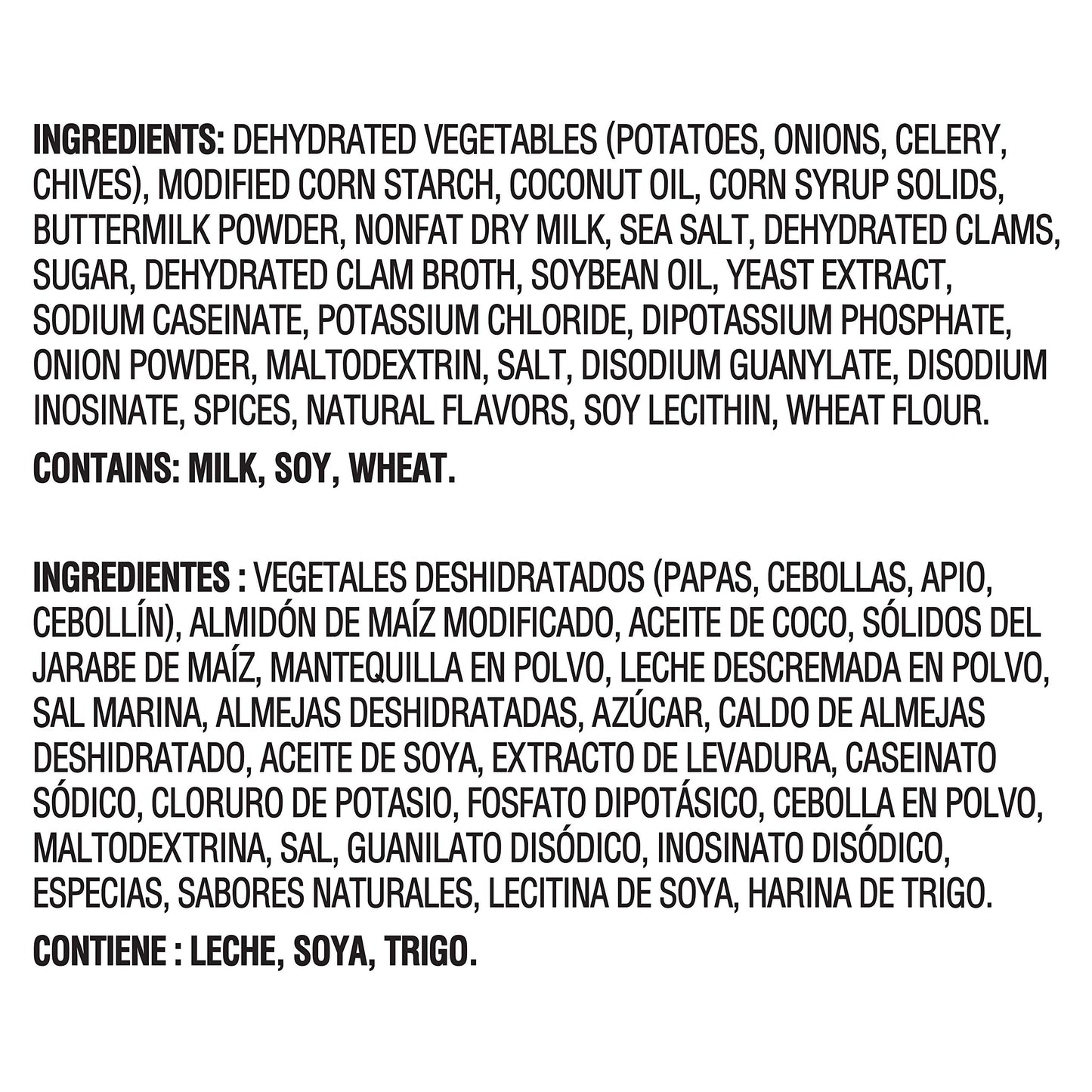 Knorr Professional Soup du Jour New England Clam Chowder Soup Mix No added MSG, 0g Trans Fat per Serving, Just Add Water, 27 oz, Pack of 4